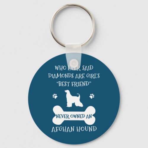 Afghan Hound Dog Best Friend Keychain