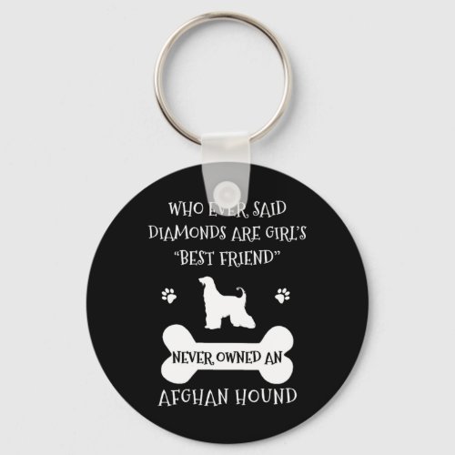 Afghan Hound Dog Best Friend Keychain