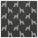 Afghan Hound Dog Breed Silhouettes Patterned Fabric