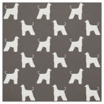 Afghan Hound Dog Breed Silhouettes Patterned Fabric