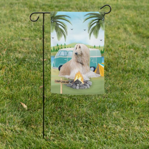 Afghan Hound Dog Camping Garden Flag