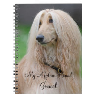 Afghan Hound dog custom Journal / Noteboook