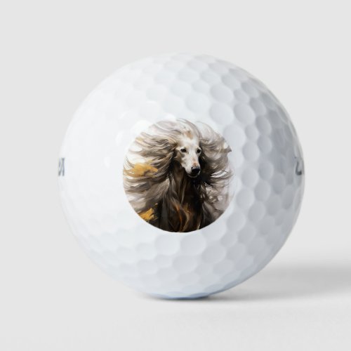 Afghan hound dog in the wind 008 _ Yacobsen Derosa Golf Balls