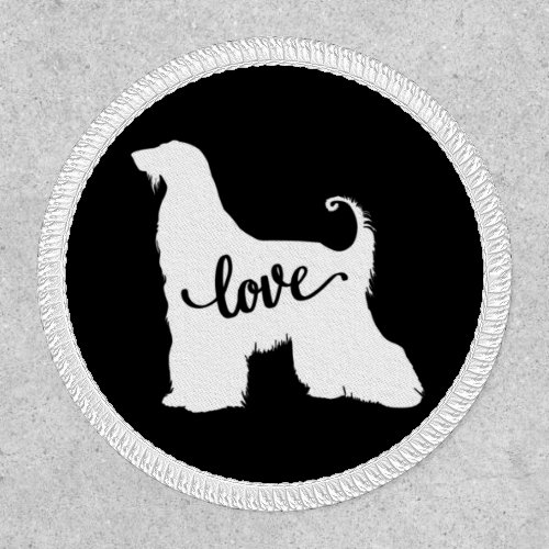 Afghan hound dog love patch