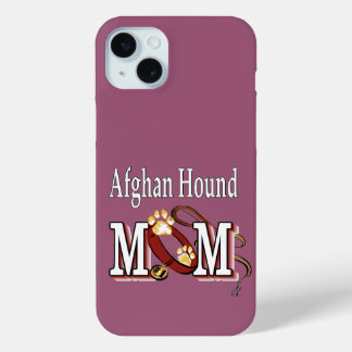 Afghan Hound Dog Mom iPhone 15 Plus Case