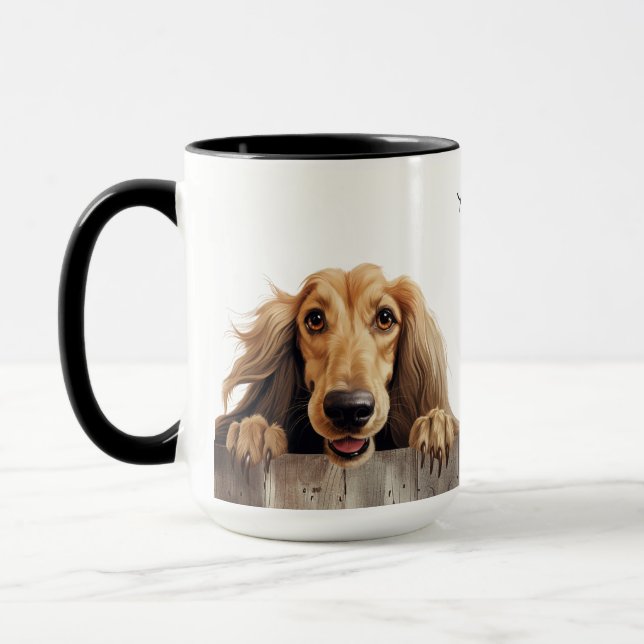 Afghan Hound Dog Mug (Left)