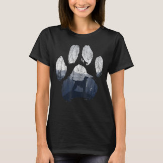 Afghan Hound Dog Paw Mom Dad Mountains T-Shirt