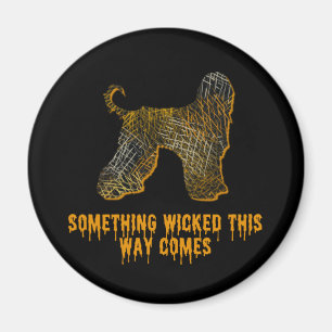 Afghan Hound Dog Silhouette Fun Halloween Magnet