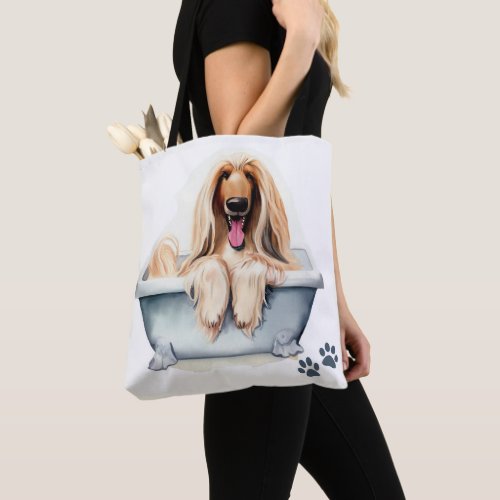 Afghan Hound Dog Tote Bag