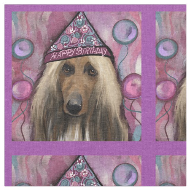 Afghan Hound Fabric (Close Up)