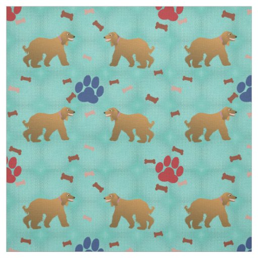 Afghan Hound Fabric