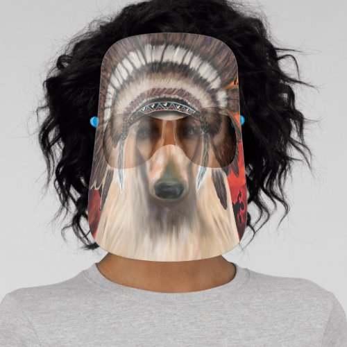 Afghan Hound Face Shield