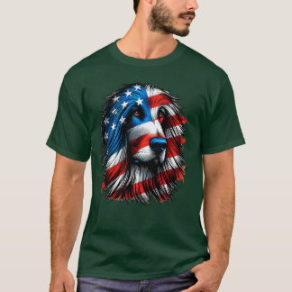 Afghan Hound FLAG Usa Dog Lover Funny 2 T-Shirt