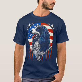 Afghan Hound FLAG Usa Dog Lover Funny T-Shirt