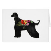 Afghan Hound Floral Bohemian Saddle (Front Horizontal)