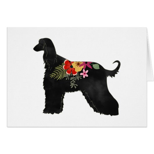 Afghan Hound Floral Bohemian Saddle (Front Horizontal)