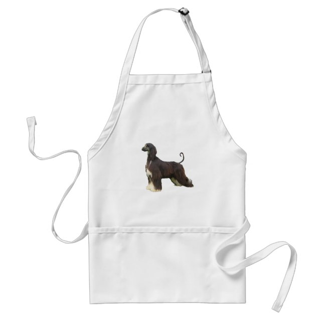 afghan hound full.png adult apron (Front)