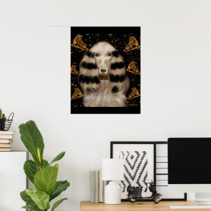AFGHAN HOUND GOLD POSTER