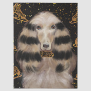 AFGHAN HOUND GOLD  TISSUE PAPER