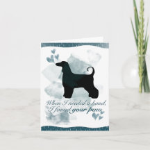Afghan Hound Greeting Card in Blue