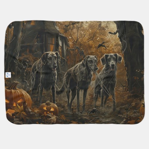 Afghan Hound Halloween Night Doggy Delight  Baby Blanket