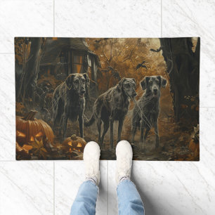 Afghan Hound Halloween Night Doggy Delight Doormat