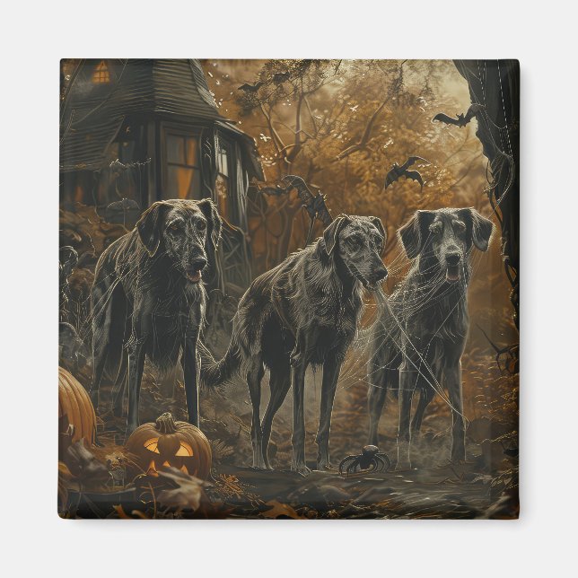 Afghan Hound Halloween Night Doggy Delight  Magnet (Front)