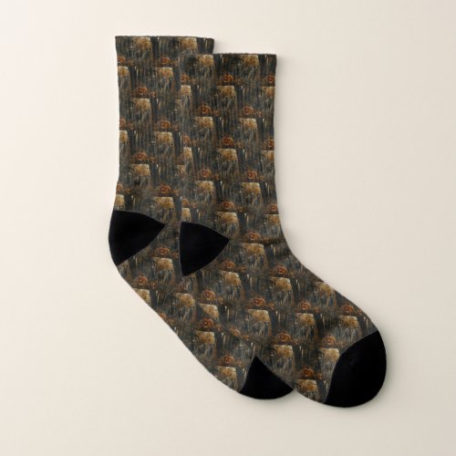 Afghan Hound Halloween Night Doggy Delight  Socks