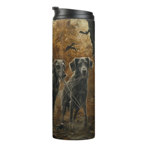Afghan Hound Halloween Night Doggy Delight  Thermal Tumbler