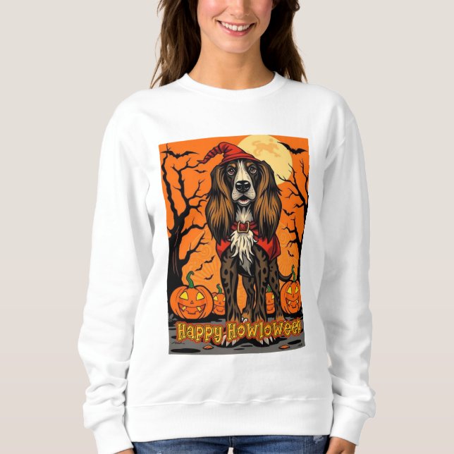 Afghan Hound Happy Howloween Sweatshirt (Front)