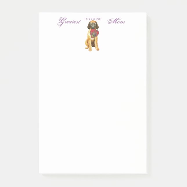 Afghan Hound Heart Mom Post-it Notes (Front)