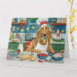Afghan Hound Holiday Baking: Festive Christmas Card