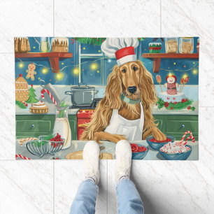 Afghan Hound Holiday Baking: Festive Christmas Doormat
