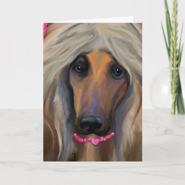 Afghan Hound  Holiday Card (Front)