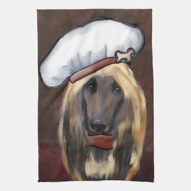 AFGHAN HOUND KITCHEN TOWEL (Vertical)