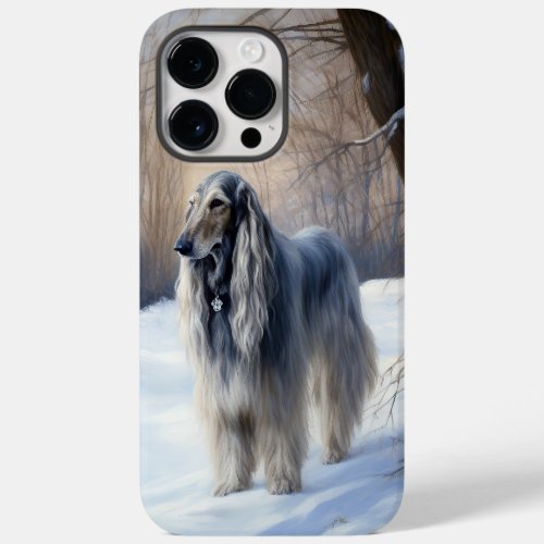 Afghan Hound Let It Snow Christmas  Case_Mate iPhone 14 Pro Max Case