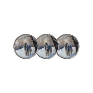 Afghan Hound Let It Snow Christmas Golf Ball Marker