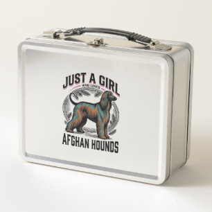 Afghan Hound Lover Vintage Dog Mom Shirt Design_1 Metal Lunch Box