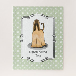 Afghan Hound Mom Afghan Mom (fawn) Cute Dog Mom Jigsaw Puzzle