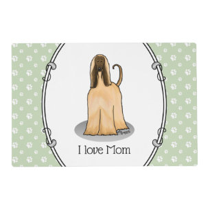 Afghan Hound Mom Afghan Mom (fawn) Cute Dog Mom Placemat