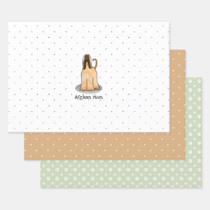 Afghan Hound Mom Afghan Mom (fawn) Cute Dog Mom Wrapping Paper Sheets