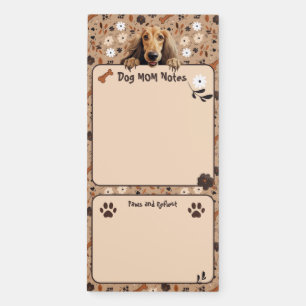 Afghan Hound Mom Notes Paws and Reflect Magnetic Notepad
