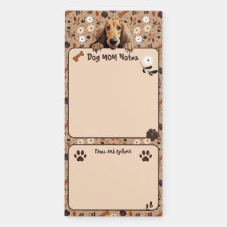 Afghan Hound Mom Notes Paws and Reflect Magnetic Notepad