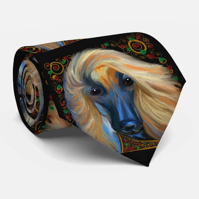 Afghan Hound    Neck Tie (Rolled)