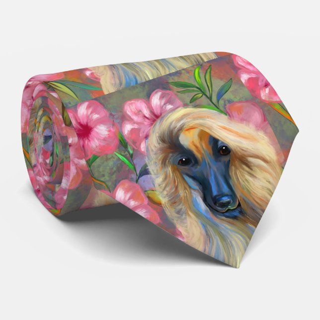Afghan Hound    Neck Tie (Rolled)