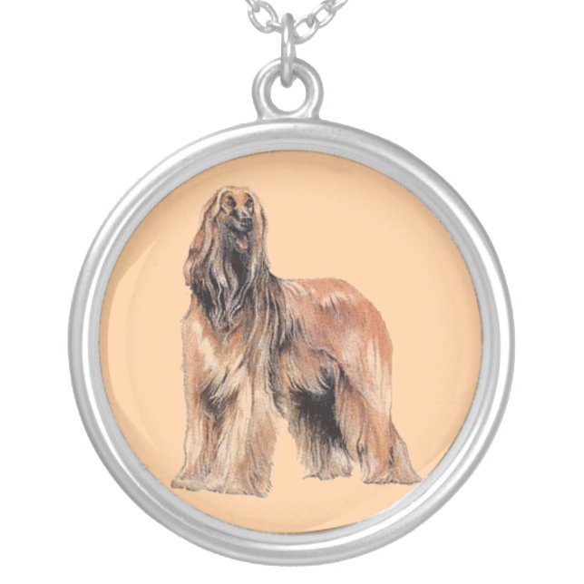 Afghan Hound Necklace (Front)