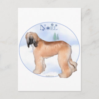 Afghan Hound Noel Holiday Postcard