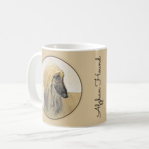 Afghan Hound Painting _ Cute Original Dog Art Coffee Mug