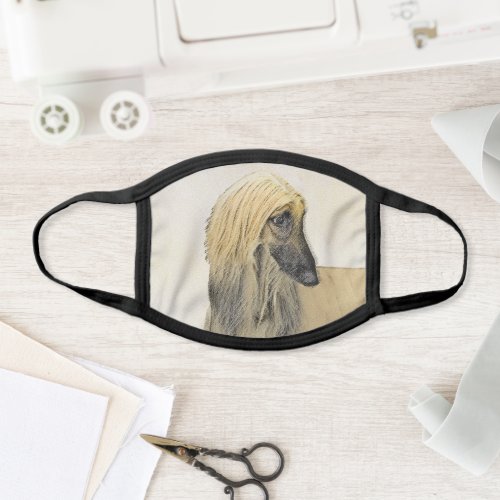 Afghan Hound Painting _ Cute Original Dog Art Face Mask