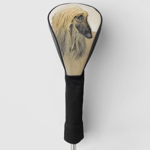 Afghan Hound Painting _ Cute Original Dog Art Golf Head Cover